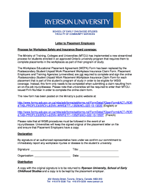 Workplace Insurance Claim Form Letter