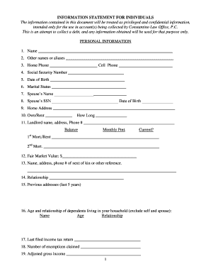 Debt Collection Information Statement