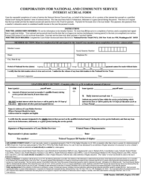 AmeriCorps Interest Accrual Form