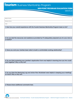 Evaluation sheet example - MIDPOINT PROGRAM EVALUATION FORM