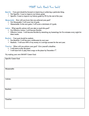SMART Goals Template