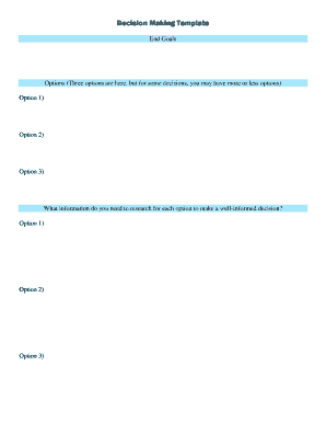 Decision Making Template
