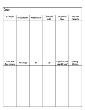 Career Investigation Form