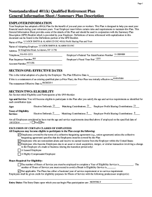 401(k) Profit Sharing Plan