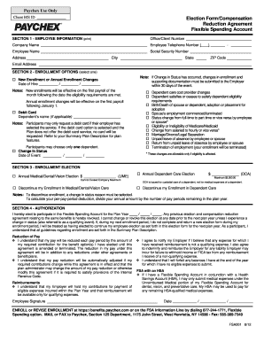 Flexible Spending Account Election Form