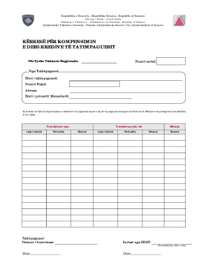 Tax Refund Request Form