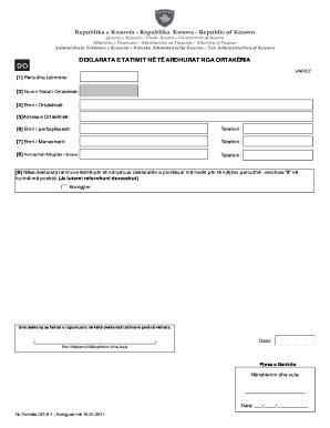 Albanian Partnership Tax Return Form