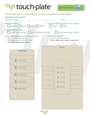 Ultra 5B Series Housing & Cover Engraving Form
