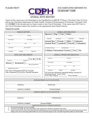 Animal Bite Report
