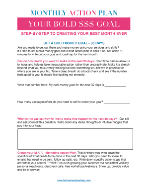 Monthly Action Plan Template
