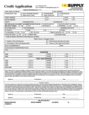 Credit Application Form
