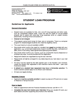 Student Loan Application Form