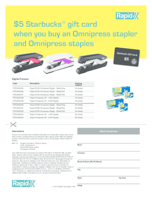 Omnipress Stapler Promotion Form