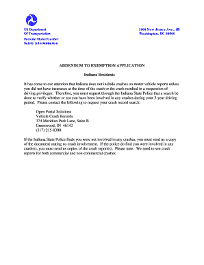 US Federal Motor Carrier Safety Administration Vision Exemption Application