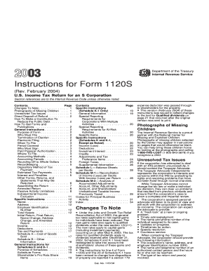 Instructions for Form 1120S