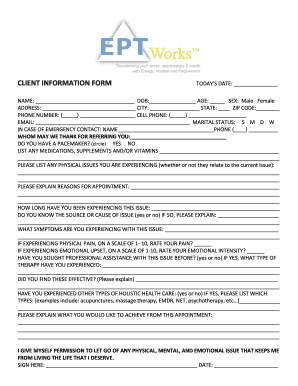 Client Information Form