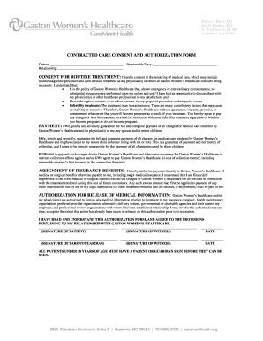 Contracted Care Consent and Authorization Form