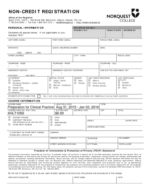 Non-Credit Registration Form