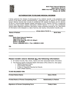 Authorization to Release Medical Records