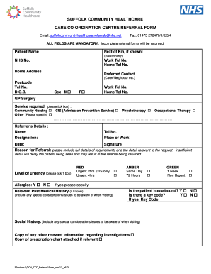 Suffolk Community Healthcare Referral Form