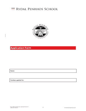 UK Teacher Job Application Form