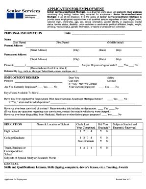 Application for Employment