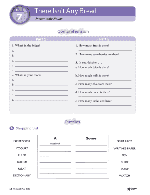 English Language Worksheet