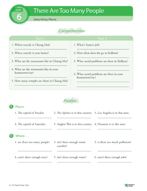 Geography and Social Issues Worksheet