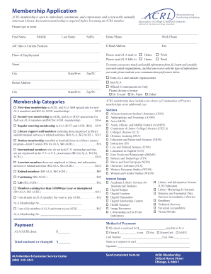 ACRL Membership Application