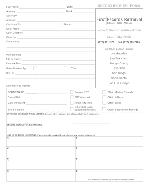 Legal Records Request Form