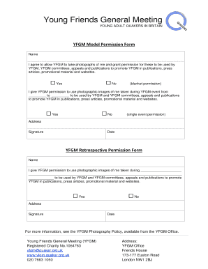 YFGM Model Permission Form