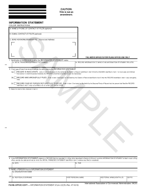 UCC5 Information Statement
