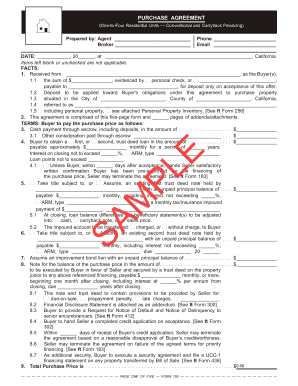 California Residential Purchase Agreement