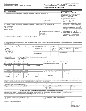 ATF Form 4 for Firearm Transfer
