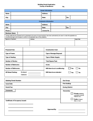 Building Permit Application