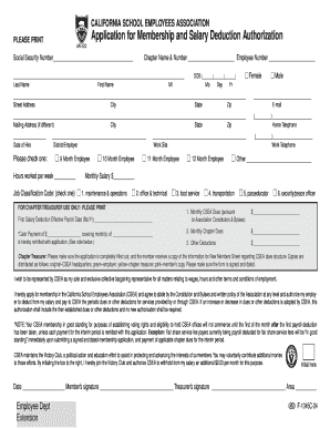 California School Employees Association Membership Application