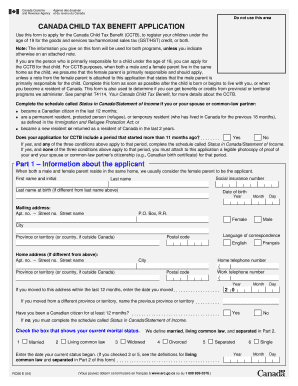 Canada Child Tax Benefit Application