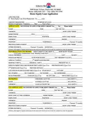 Home Equity Loan Application