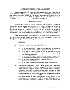 Confidential Disclosure Agreement