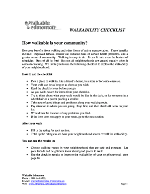 Walkability Checklist