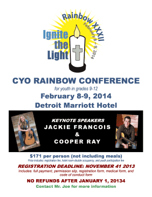 CYO Rainbow Conference Registration Form