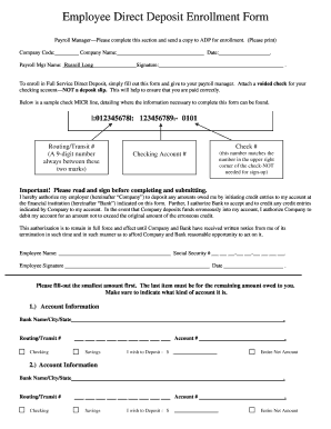 direct deposit form adp - Edit Online, Fill Out & Download ...