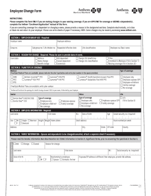 Employee Change Form
