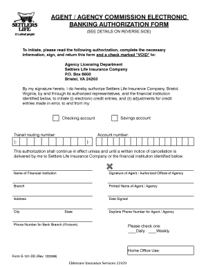 Settlers Life Producer Agreement