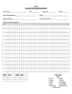 Daily Medication Administration Record