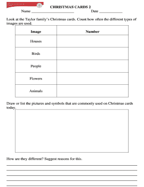 Christmas Card Analysis Form