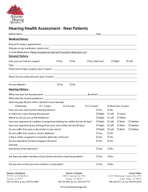 Hearing Health Assessment Form