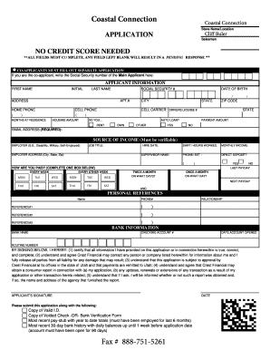 Crest Financial Credit Application
