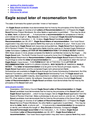 BEagleb scout leter of recomenation bformb