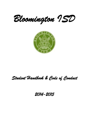 Bloomington ISD Student Handbook & Code of Conduct
